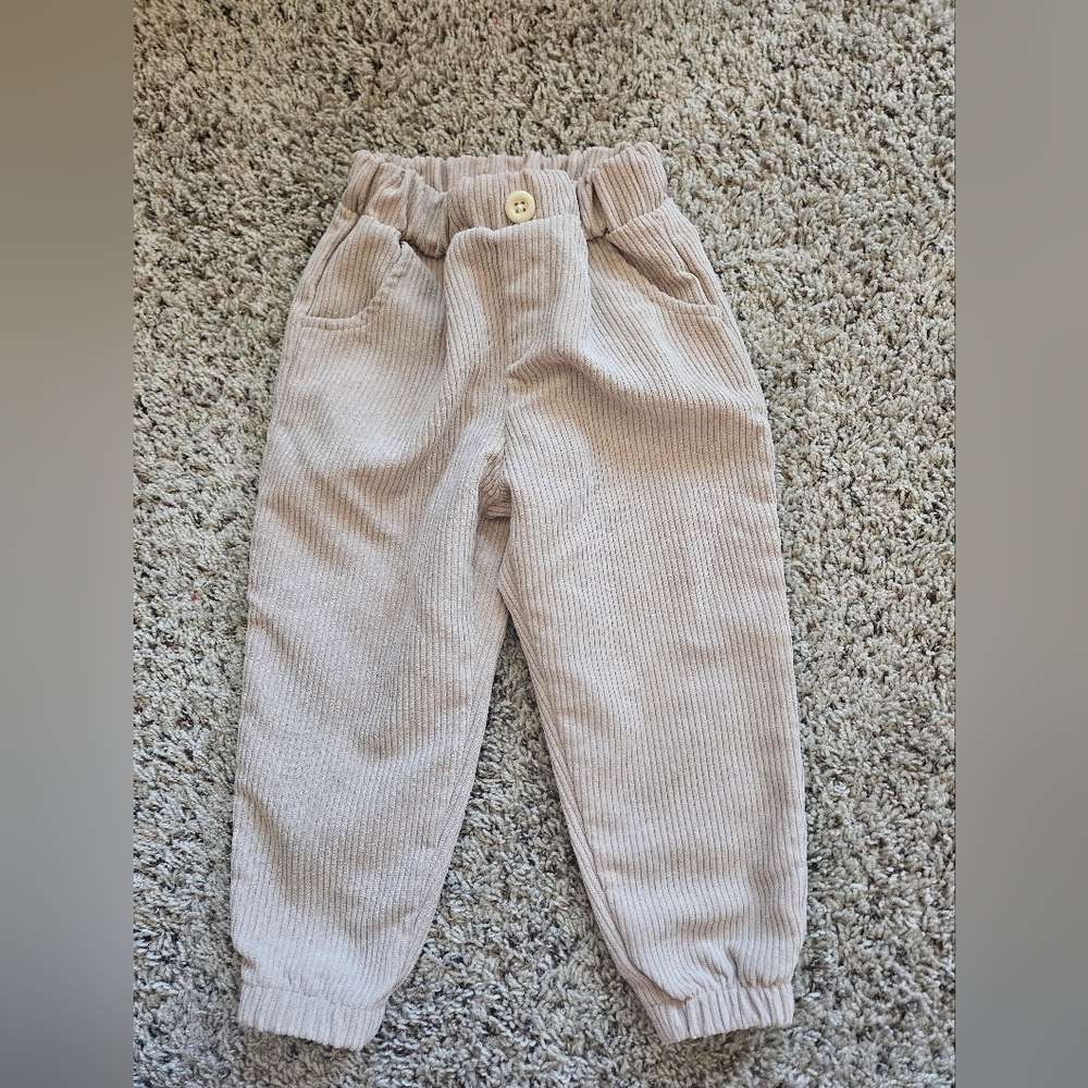 Kids Muted Rose Pink Corduroy Pants